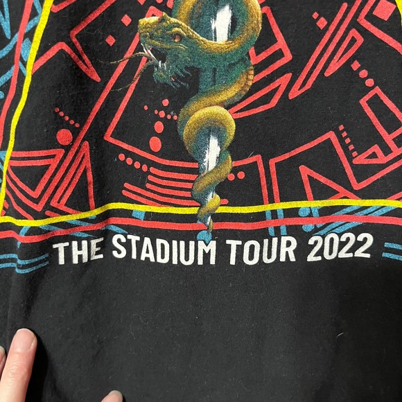 Motley Crue Def Leppard Poison Joan Jett Stadium‎ Tour 2022 Black TShirt Mens M - Picture 2 of 5